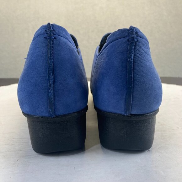 Womens Size 41/10.5-11 Dansko Blue Nubuck Leather Clogs Shoes Slip-On Loafers - Picture 8 of 16